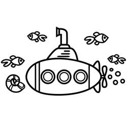 Coloring page: Submarine (Transportation) #206211 - Free Printable Coloring Pages