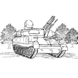 Coloring page: Tank (Transportation) #138044 - Printable coloring pages