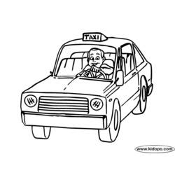 Coloring page: Taxi (Transportation) #137191 - Printable coloring pages