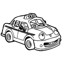 Coloring page: Taxi (Transportation) #137193 - Printable coloring pages