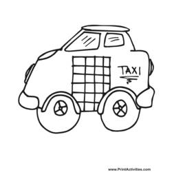 Coloring page: Taxi (Transportation) #137198 - Printable coloring pages