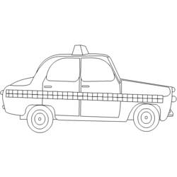 Coloring page: Taxi (Transportation) #137199 - Printable coloring pages