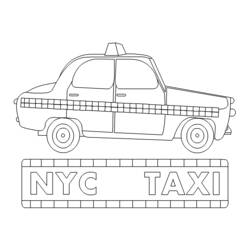Coloring page: Taxi (Transportation) #137201 - Printable coloring pages