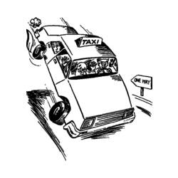 Coloring page: Taxi (Transportation) #137218 - Printable coloring pages