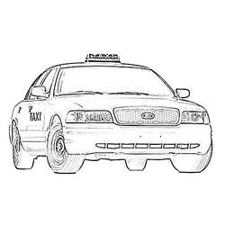Coloring page: Taxi (Transportation) #137229 - Printable coloring pages