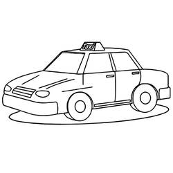Coloring page: Taxi (Transportation) #204441 - Free Printable Coloring Pages