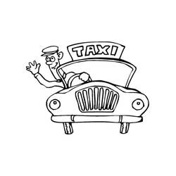 Coloring page: Taxi (Transportation) #204445 - Free Printable Coloring Pages