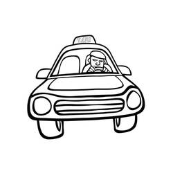 Coloring page: Taxi (Transportation) #204456 - Free Printable Coloring Pages