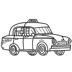 Coloring page: Taxi (Transportation) #204457 - Free Printable Coloring Pages