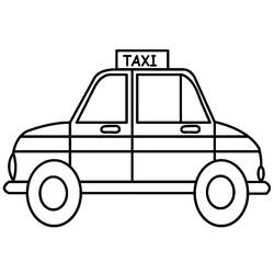 Coloring page: Taxi (Transportation) #204465 - Free Printable Coloring Pages