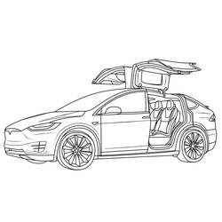 Tesla (Transportation) coloring page #207817 to print and color