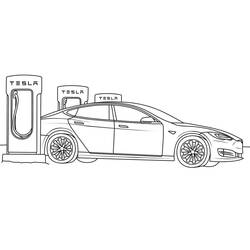Tesla (Transportation) coloring page #207819 to print and color