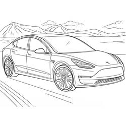 Tesla (Transportation) coloring page #207821 to print and color