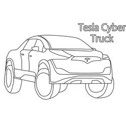 Tesla (Transportation) coloring page #207824 to print and color