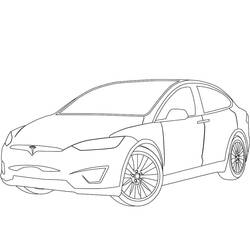 Tesla (Transportation) coloring page #207825 to print and color