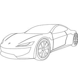 Tesla (Transportation) coloring page #207826 to print and color