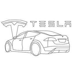 Tesla (Transportation) coloring page #207827 to print and color