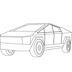 Tesla (Transportation) coloring page #207829 to print and color