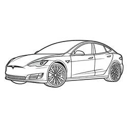 Tesla (Transportation) coloring page #207832 to print and color