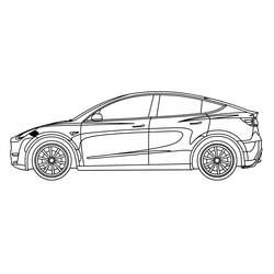 Tesla (Transportation) coloring page #207834 to print and color