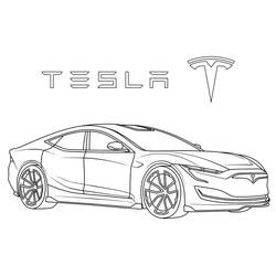 Tesla (Transportation) coloring page #207838 to print and color