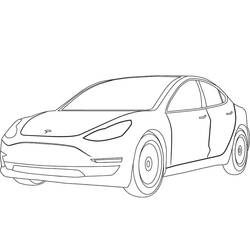 Tesla (Transportation) coloring page #207840 to print and color