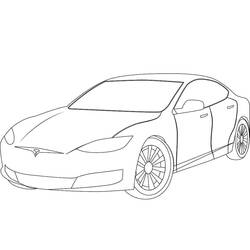 Tesla (Transportation) coloring page #207841 to print and color