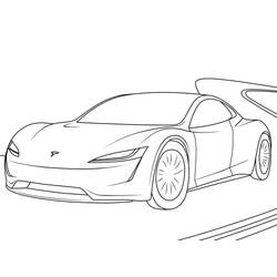 Tesla (Transportation) coloring page #207843 to print and color