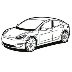 Tesla (Transportation) coloring page #207846 to print and color