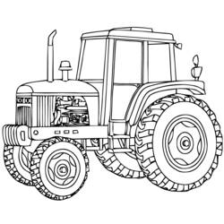 Coloring page: Tractor (Transportation) #141929 - Printable coloring pages