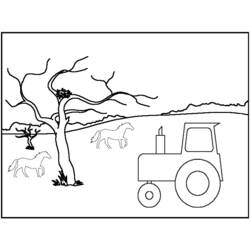 Coloring page: Tractor (Transportation) #141978 - Free Printable Coloring Pages