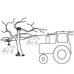 Coloring page: Tractor (Transportation) #141987 - Free Printable Coloring Pages