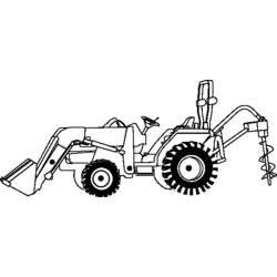 Coloring page: Tractor (Transportation) #142029 - Printable coloring pages