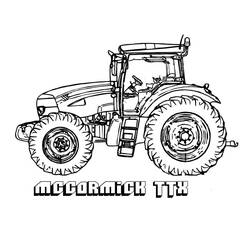 Tractor (Transportation) coloring page #172552 to print and color