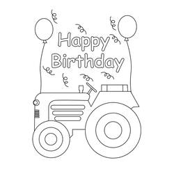 Tractor (Transportation) coloring page #172553 to print and color