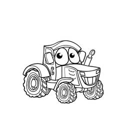 Tractor (Transportation) coloring page #172564 to print and color
