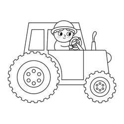 Tractor (Transportation) coloring page #172584 to print and color