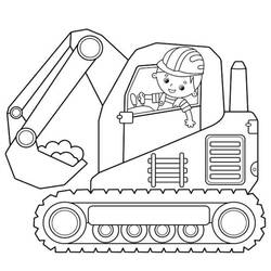 Tractor (Transportation) coloring page #172585 to print and color
