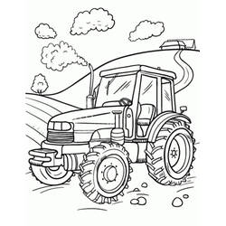 Tractor (Transportation) coloring page #172588 to print and color