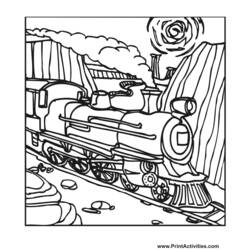Coloring page: Train / Locomotive (Transportation) #135050 - Free Printable Coloring Pages