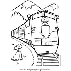Coloring page: Train / Locomotive (Transportation) #135055 - Free Printable Coloring Pages