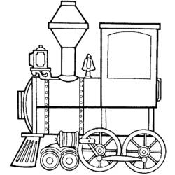 Coloring page: Train / Locomotive (Transportation) #135068 - Free Printable Coloring Pages