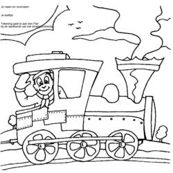 Coloring page: Train / Locomotive (Transportation) #135082 - Free Printable Coloring Pages