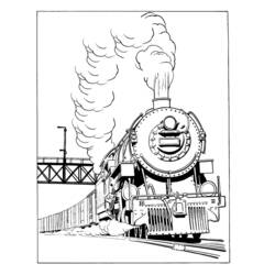 Coloring page: Train / Locomotive (Transportation) #135088 - Free Printable Coloring Pages