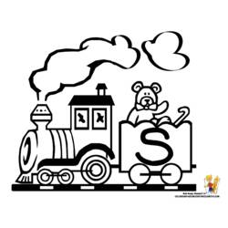 Coloring page: Train / Locomotive (Transportation) #135112 - Free Printable Coloring Pages