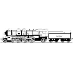 Coloring page: Train / Locomotive (Transportation) #135142 - Free Printable Coloring Pages