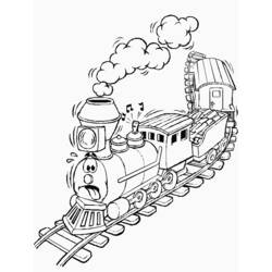 Coloring page: Train / Locomotive (Transportation) #135170 - Free Printable Coloring Pages