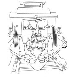 Coloring page: Train / Locomotive (Transportation) #135201 - Free Printable Coloring Pages