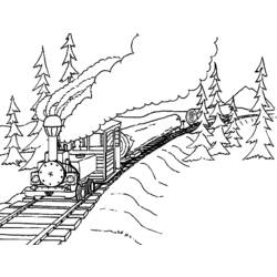 Coloring page: Train / Locomotive (Transportation) #135204 - Free Printable Coloring Pages