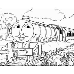 Coloring page: Train / Locomotive (Transportation) #135236 - Free Printable Coloring Pages
